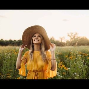 Yellow off the shoulder top